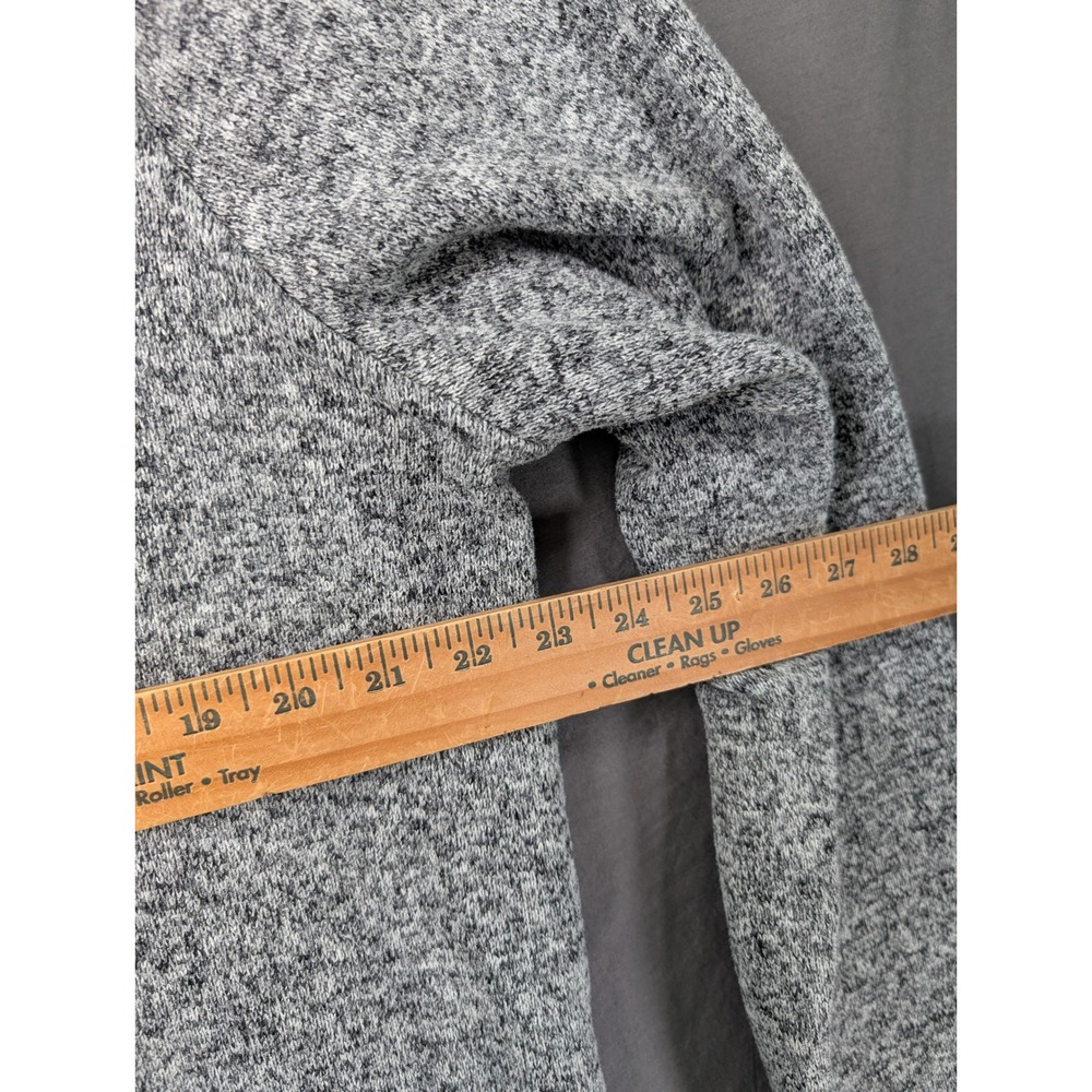 Prince & Fox Mens Heather Gray Navy Blue Quarter Snap Fleece Pullover XL - Picture 5 of 7